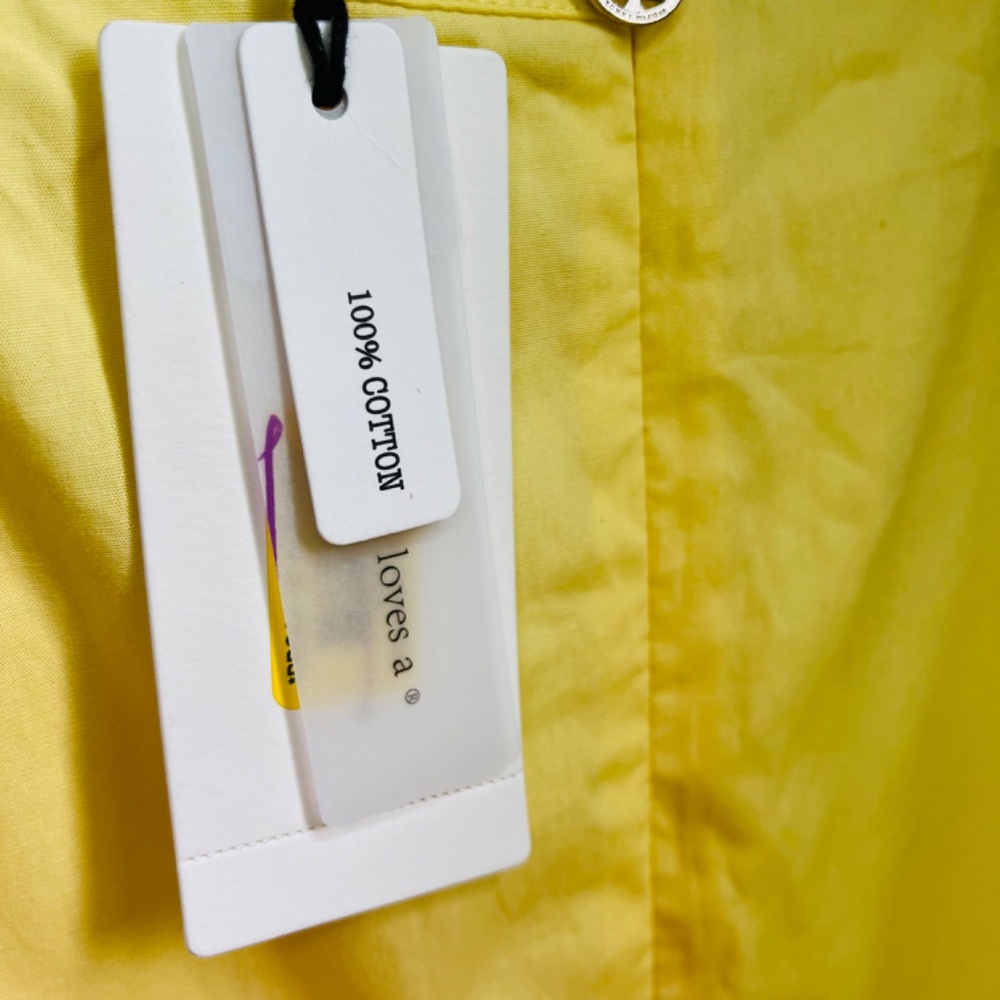 Women’s Sleeveless Cutout Poplin A - Line Midi Dress Size L  Light - Yellow - Picture 12 of 16